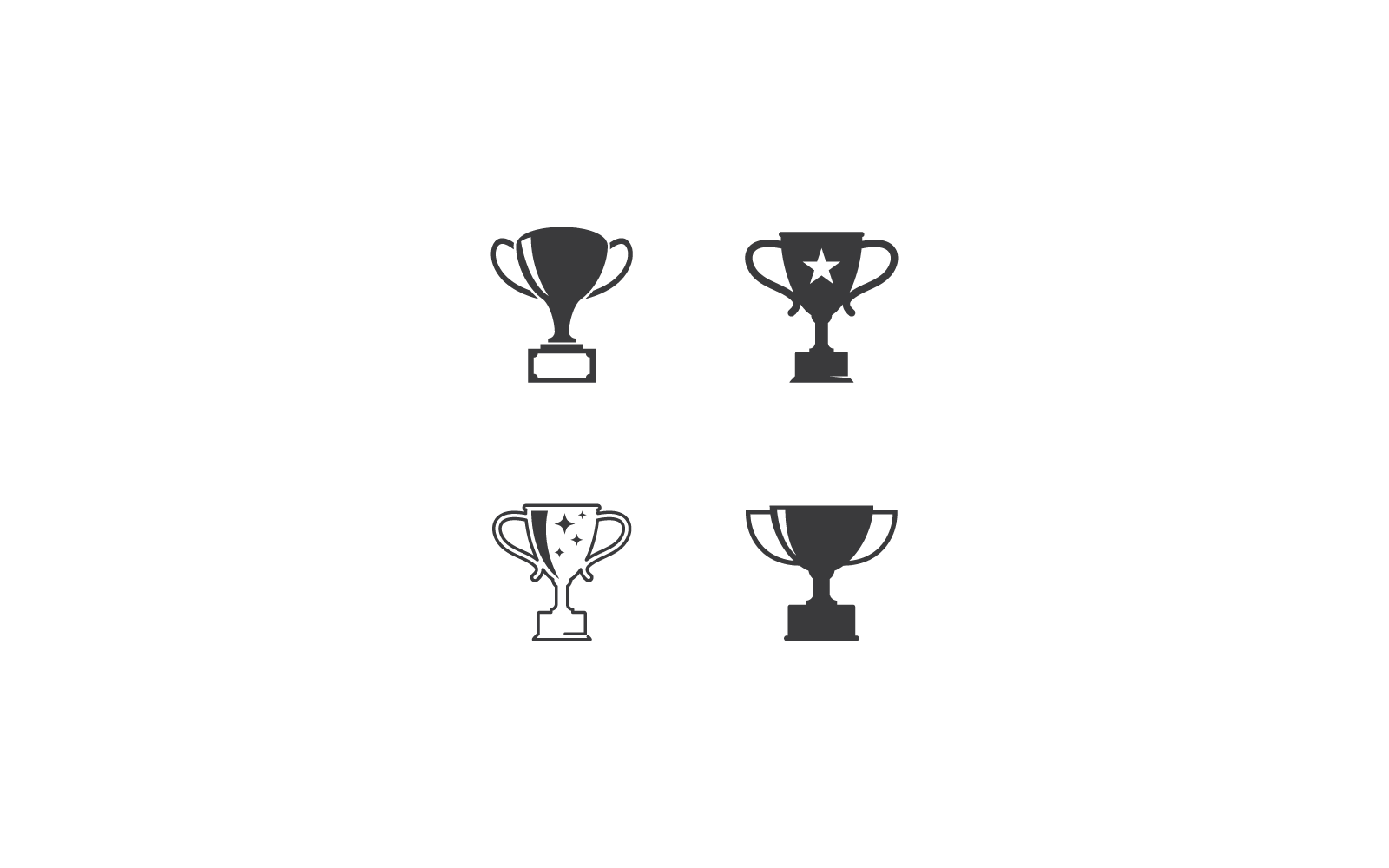 Icône de trophée vector illustration eps 10 design plat
