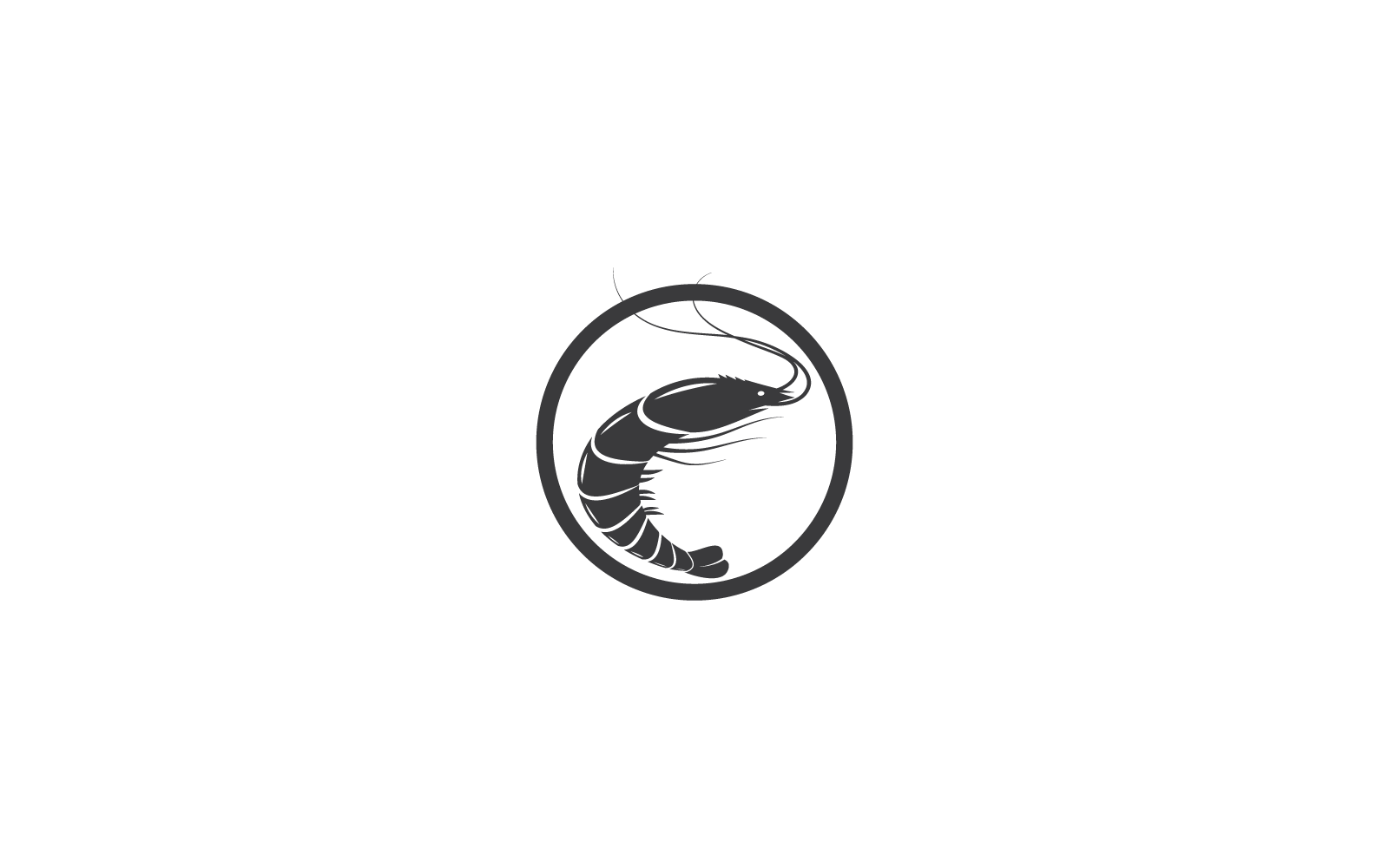 Shrimp icon illustration logo vector design