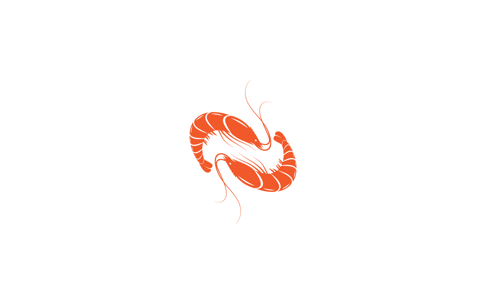 Shrimp illustration template icon logo vector design