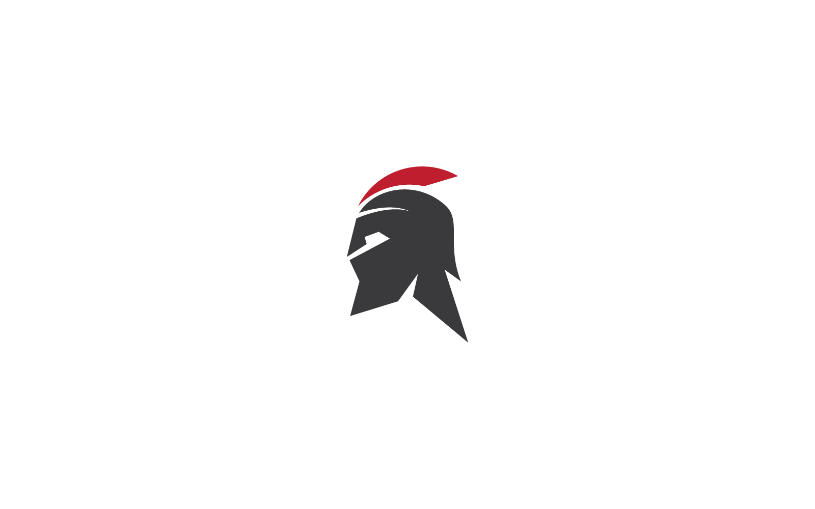 Spartaanse helm logo vector ontwerp