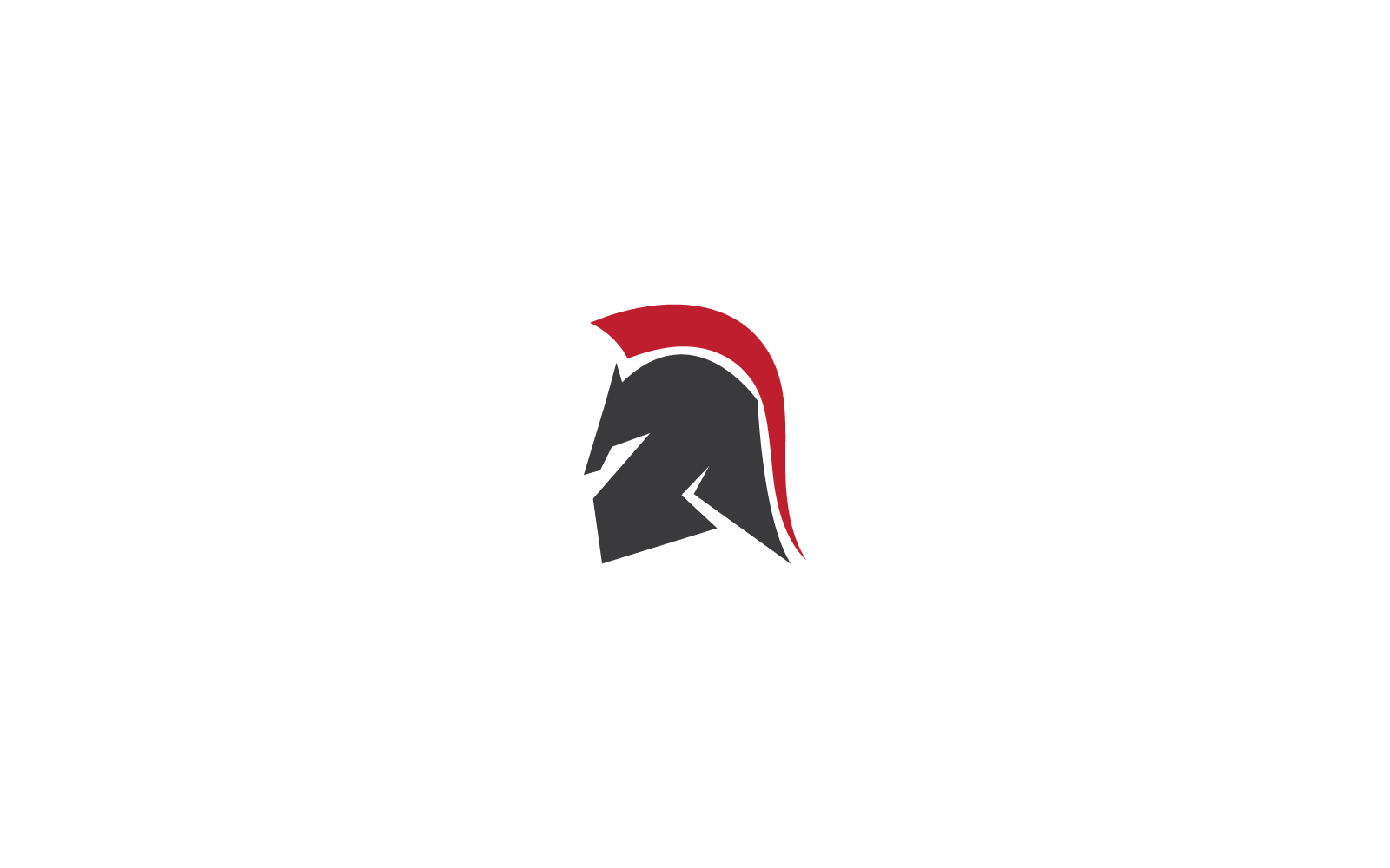 Spartan helmet design vector logo template