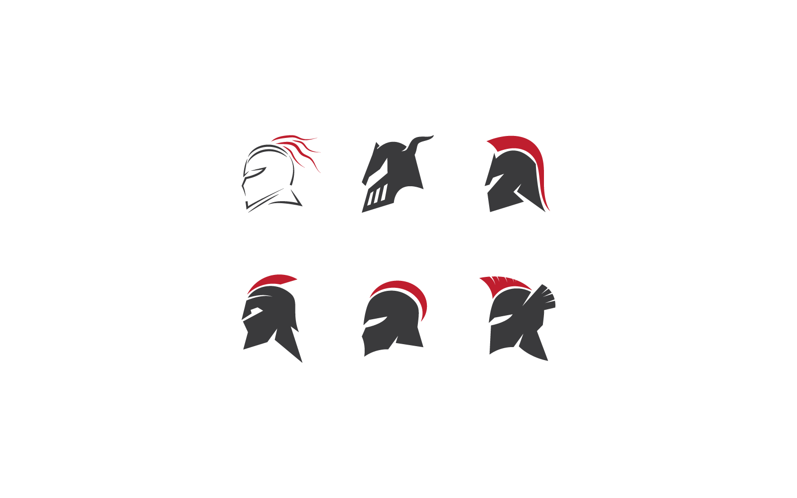 Spartan helmet illustration logo flat design