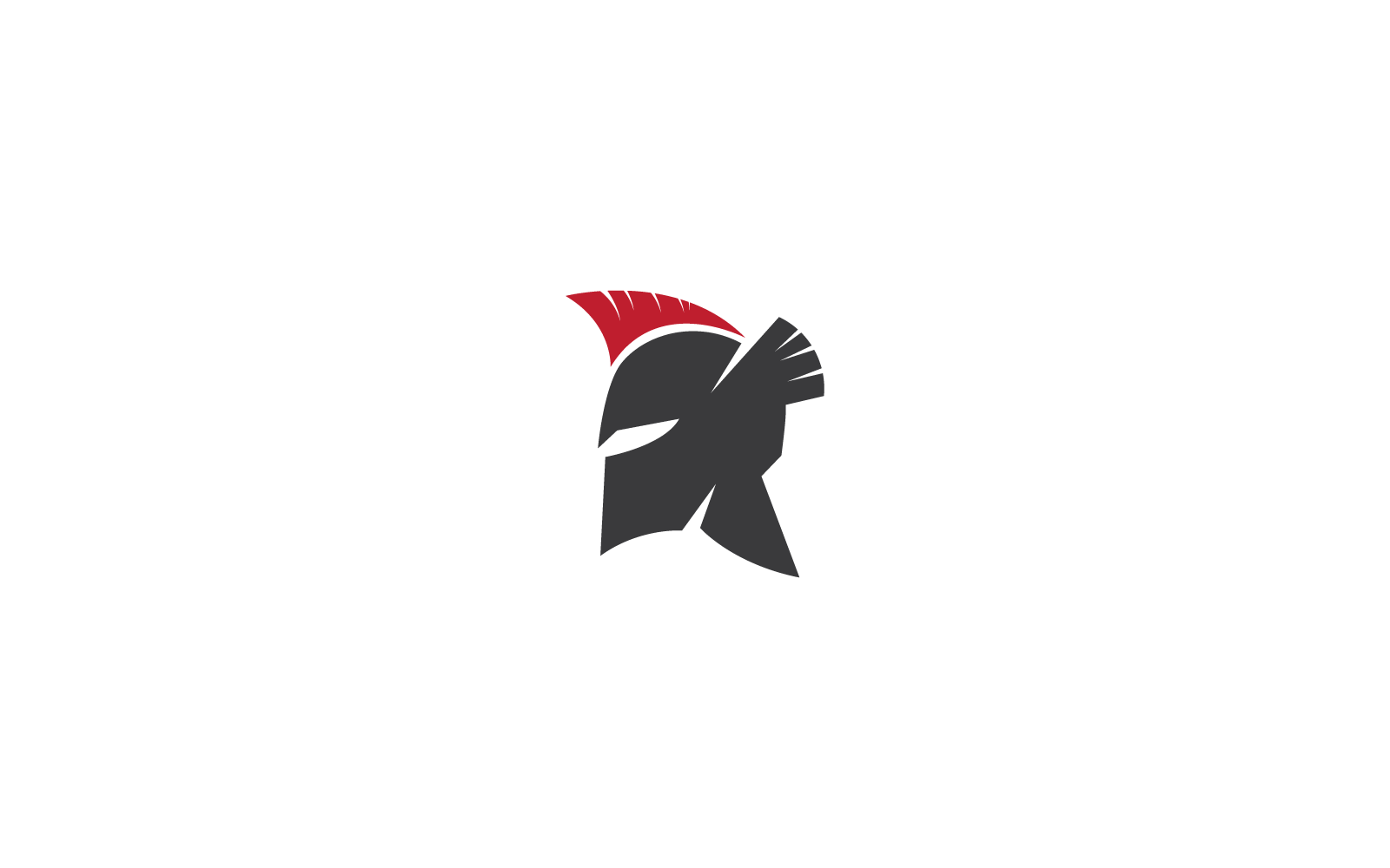 Spartan helmet logo vector design icon