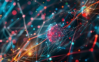 Abstract Tech Network Background Illustration