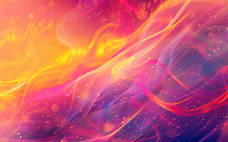 Abstract waves shape glowing background