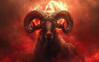 goat devil with horns texture