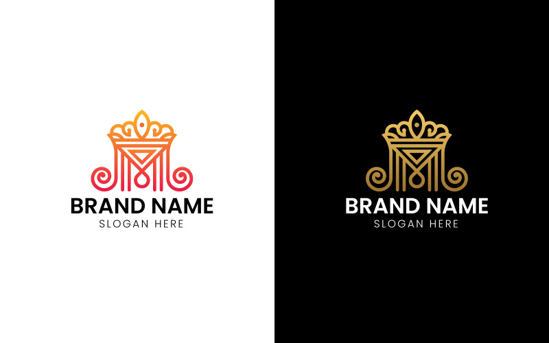 Luxury M ornament logo-10-459 Logo Template