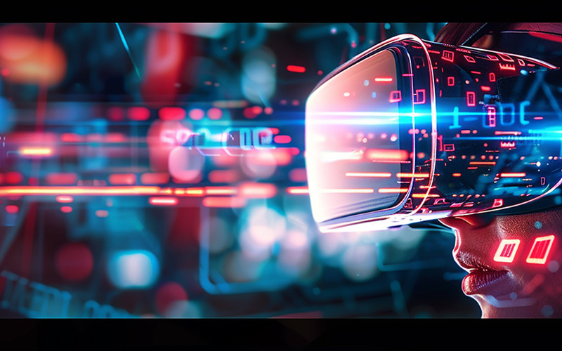 Abstract Futuristic Digital Technology Background Illustration