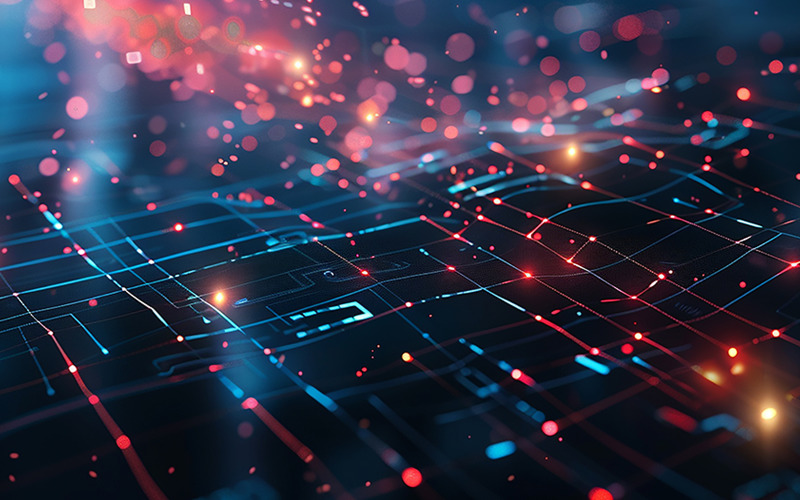 Abstract Tech Background Showcasing the Dynamic Illustration