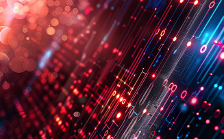 Dynamic Futuristic Abstract Background With Digital Particles