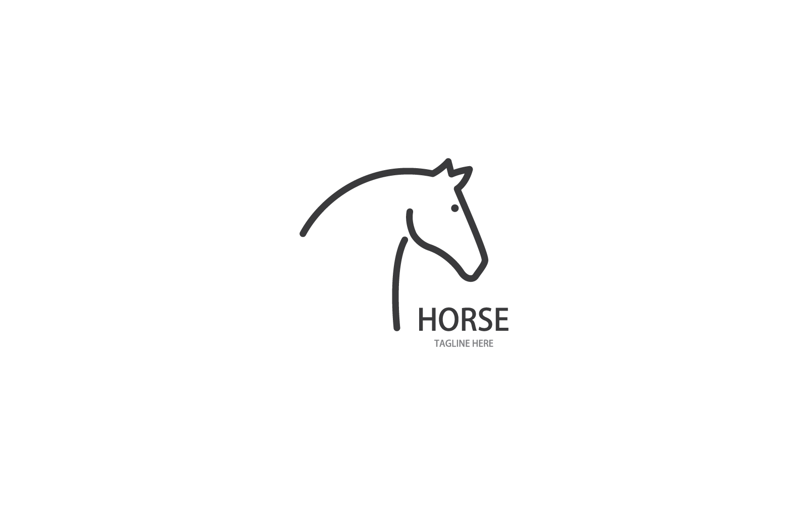 Häst logotyp mall vektor illustration