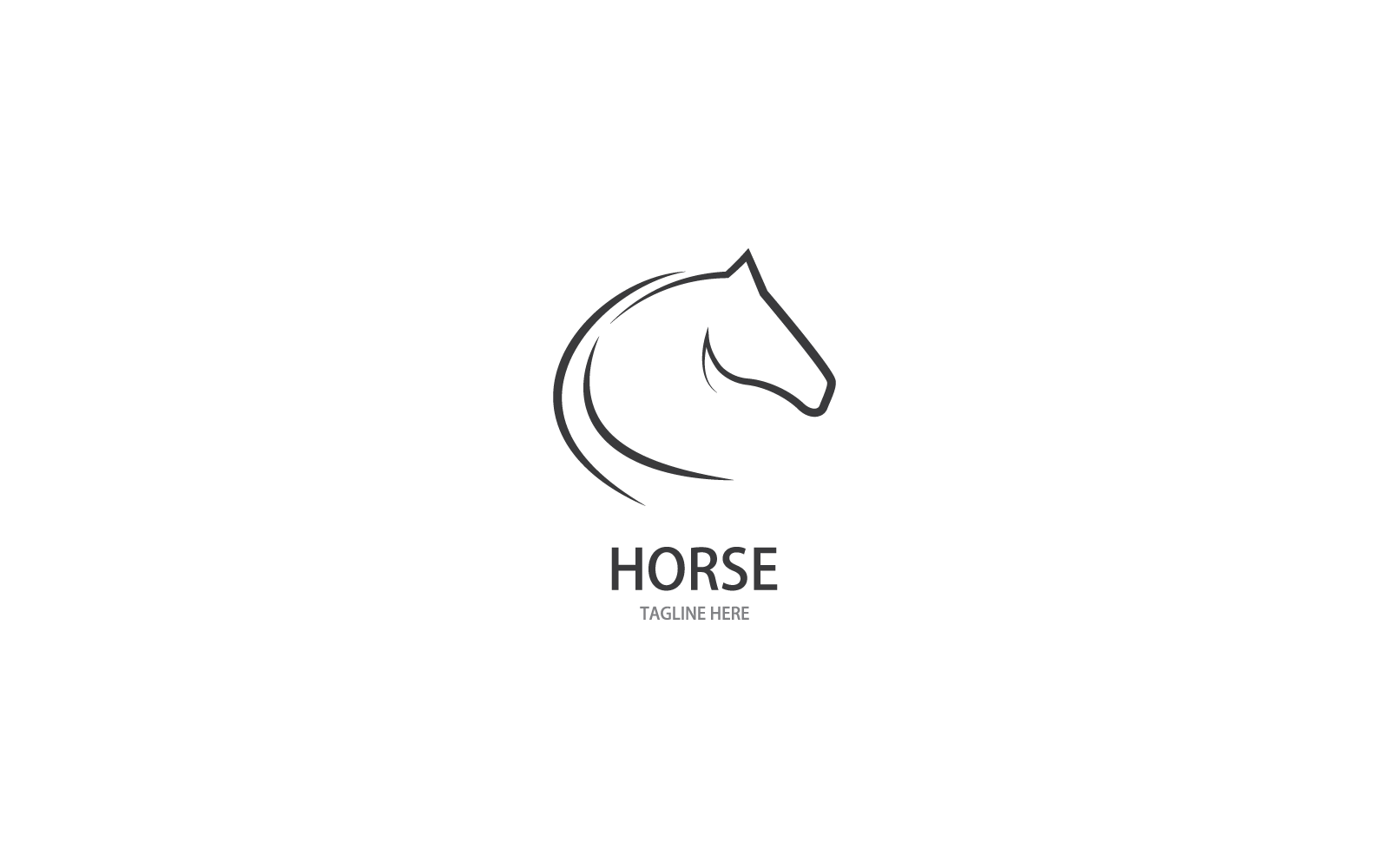 Horse Logo Vector illustration flat design