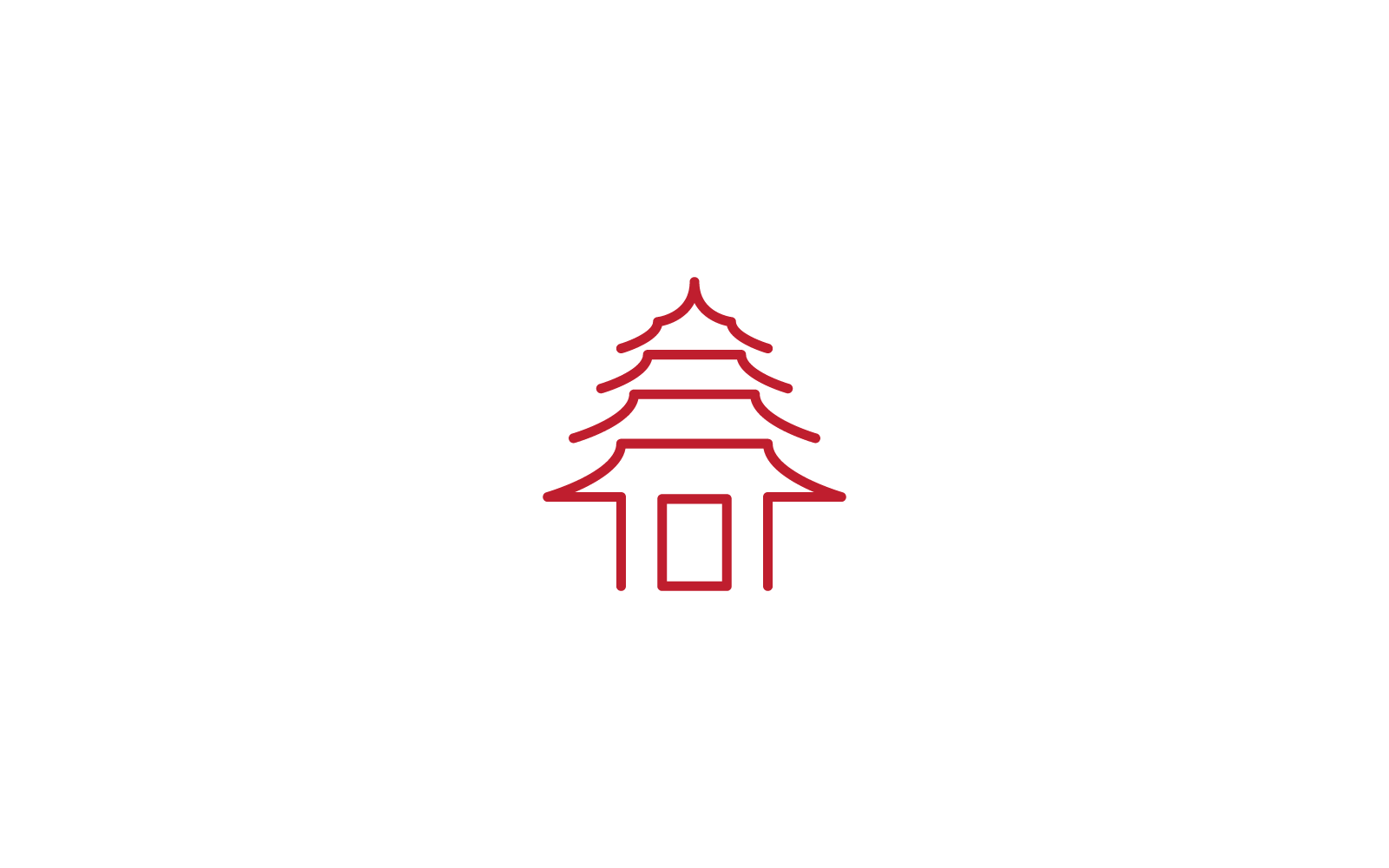 Pagoda building illustration design icon vector