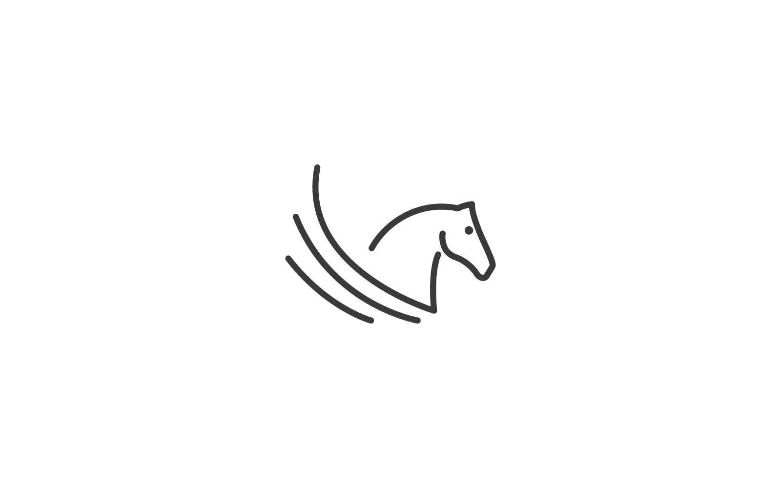 Pegasus design logo vector illustration template