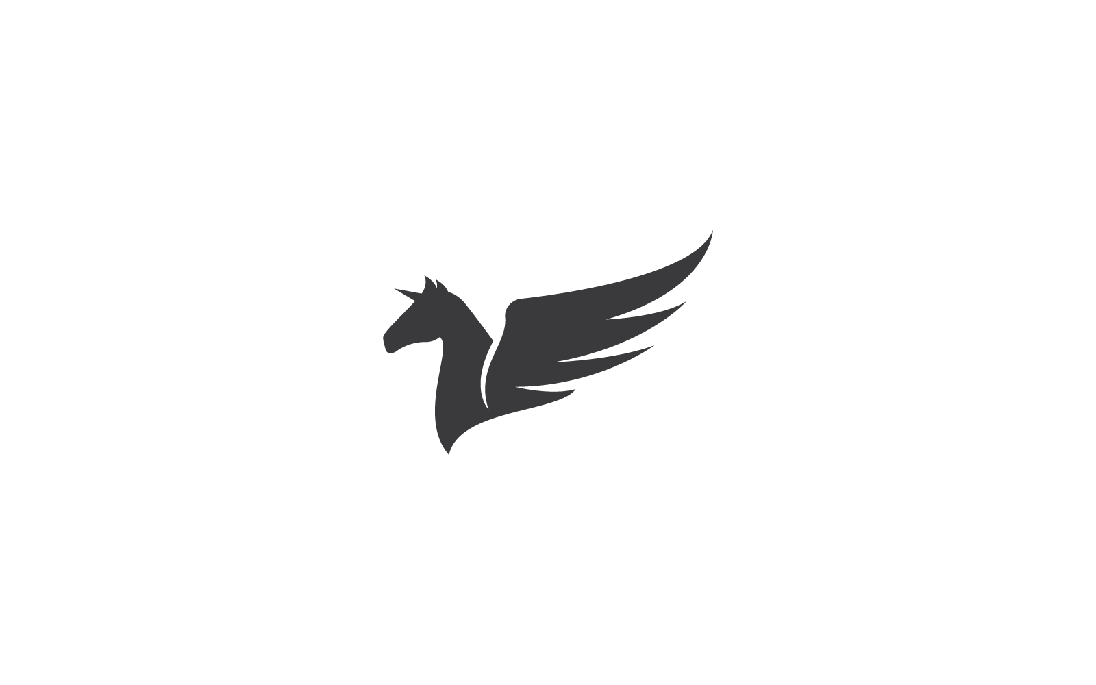 Pegasus logotyp ikon vektor illustration mall