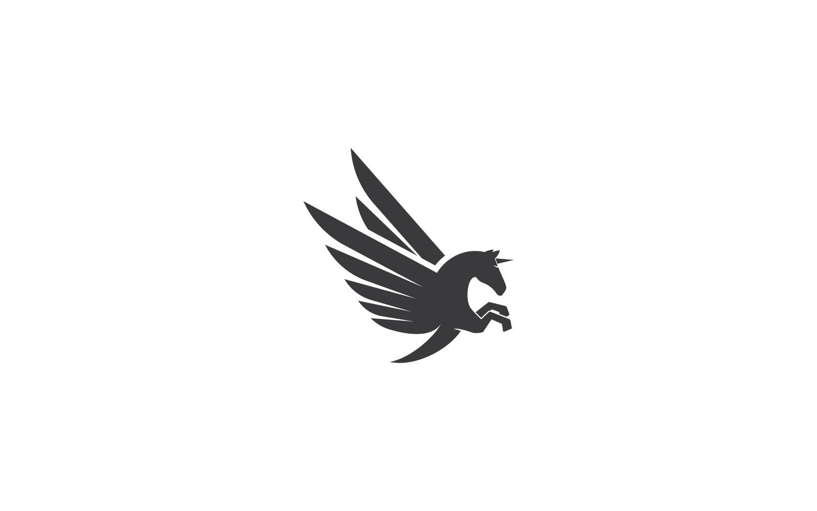 Pegasus logotyp illustration vektor mall