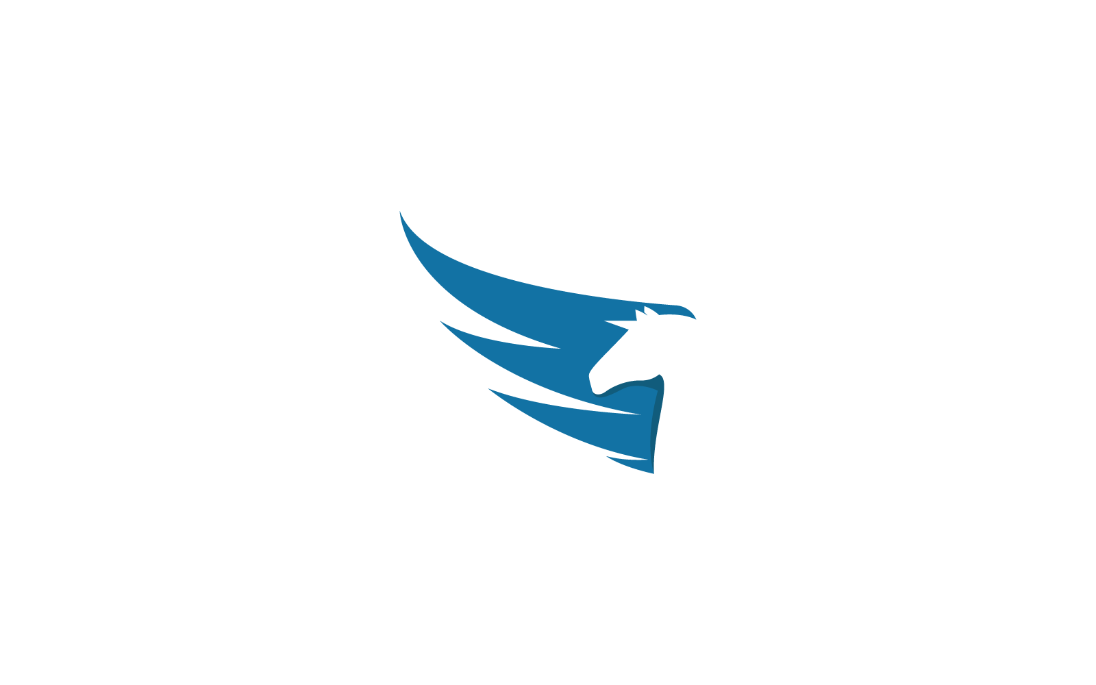 Pegasus logotyp vektor illustration platt design