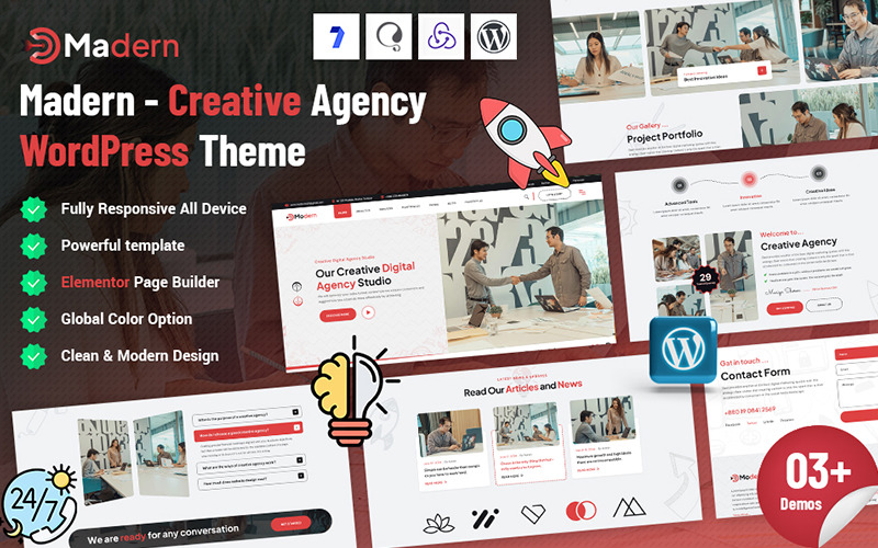Madern - Creative Agency WordPress Theme