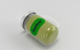 Mason Drinking Glass Jar Mockup for Customizable Branding 32