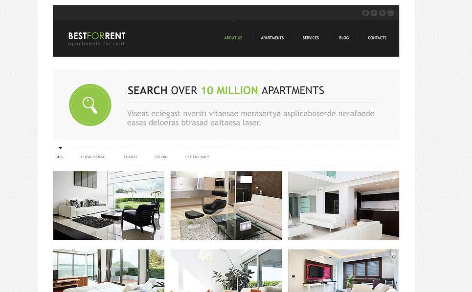 Apartments for Rent Joomla Template 46371