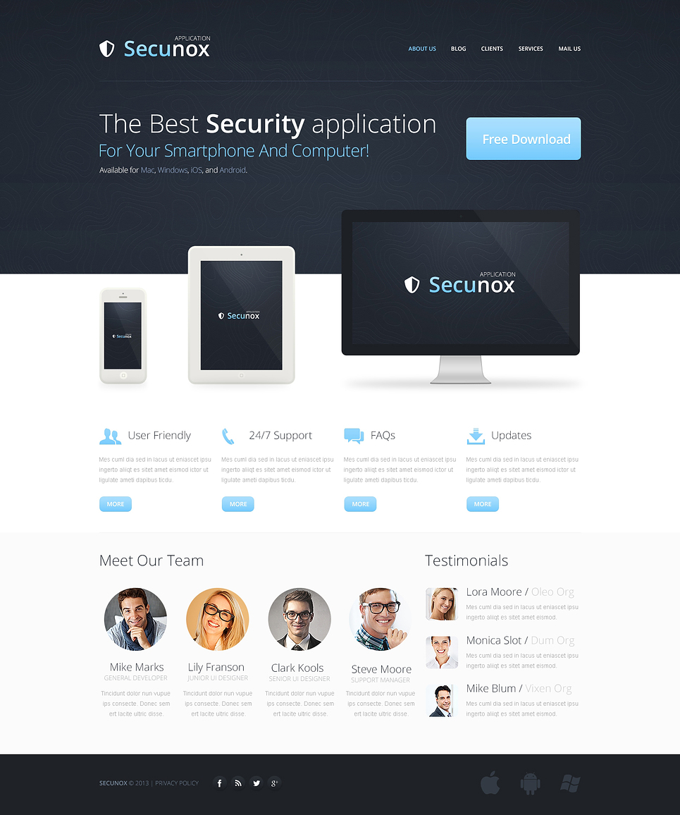 Information Security Drupal Template New Screenshots BIG