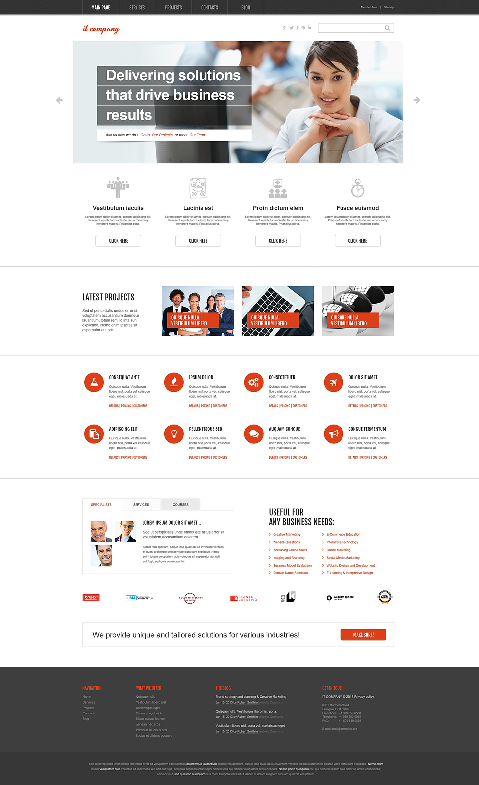 IT Company WordPress Theme New Screenshots BIG