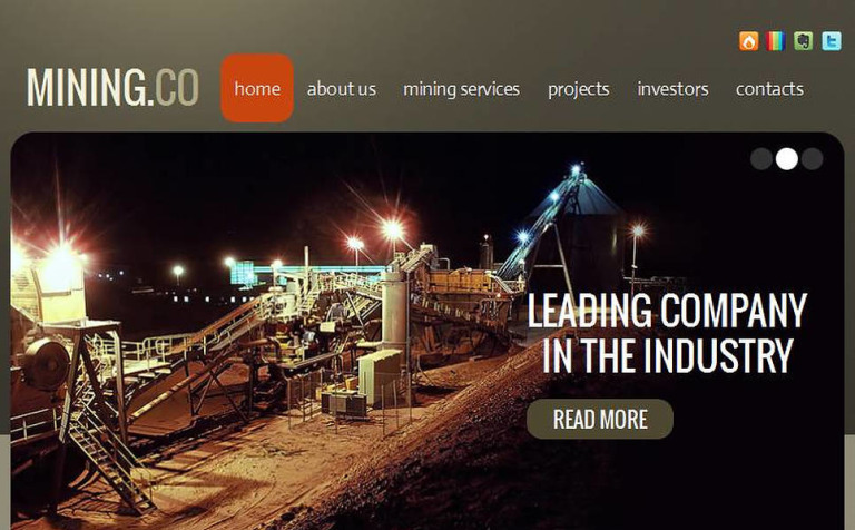 Mining Company Premium Facebook HTML CMS Template Big Screenshot Mining Company Facebook HTML CMS Template New Screenshots BIG