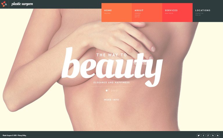 Plastic Surgery Bootstrap Website Theme Big Screenshot Plastic Surgery Website Template New Screenshots BIG