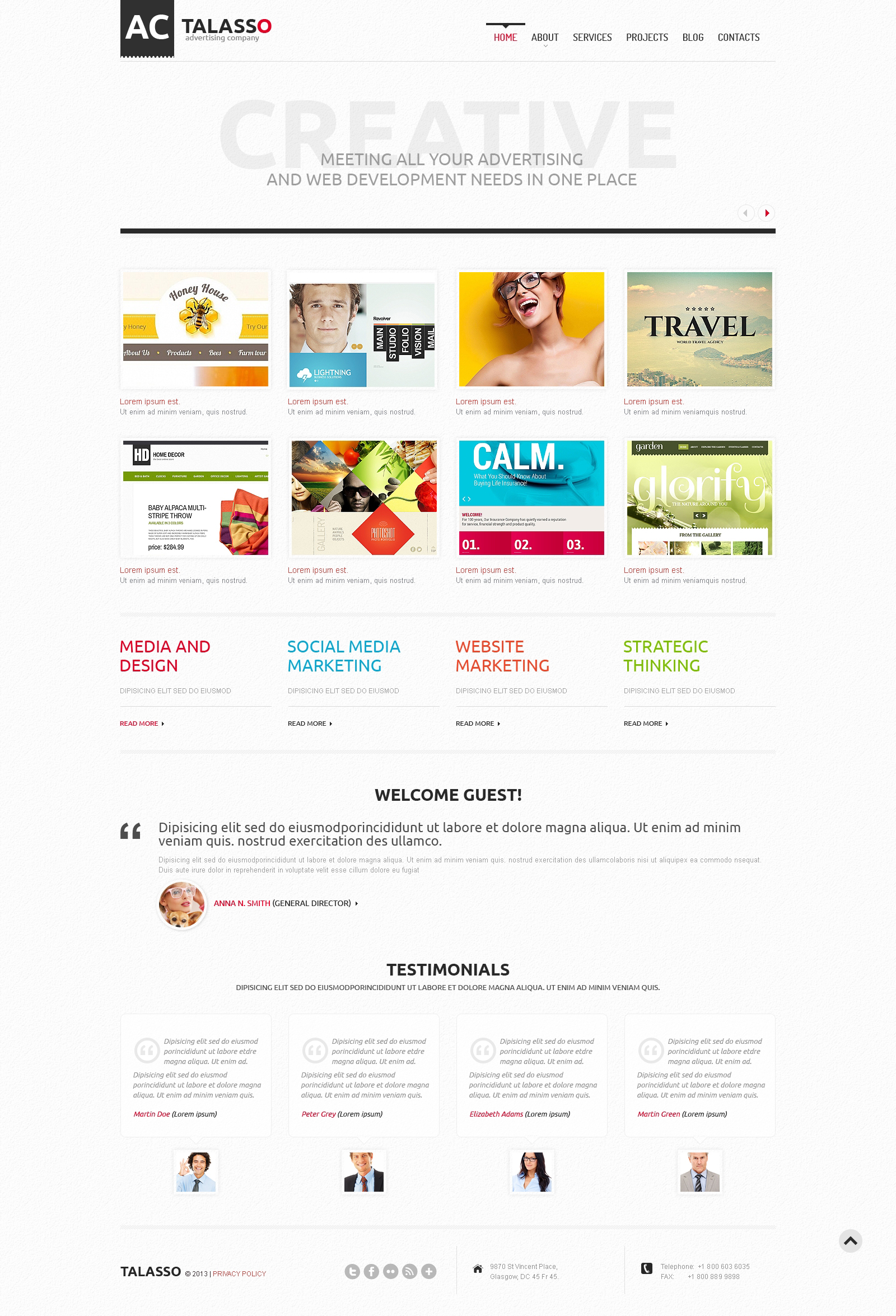 Responsive Advertising Agency Wordpress #46377 - Ekran resmi