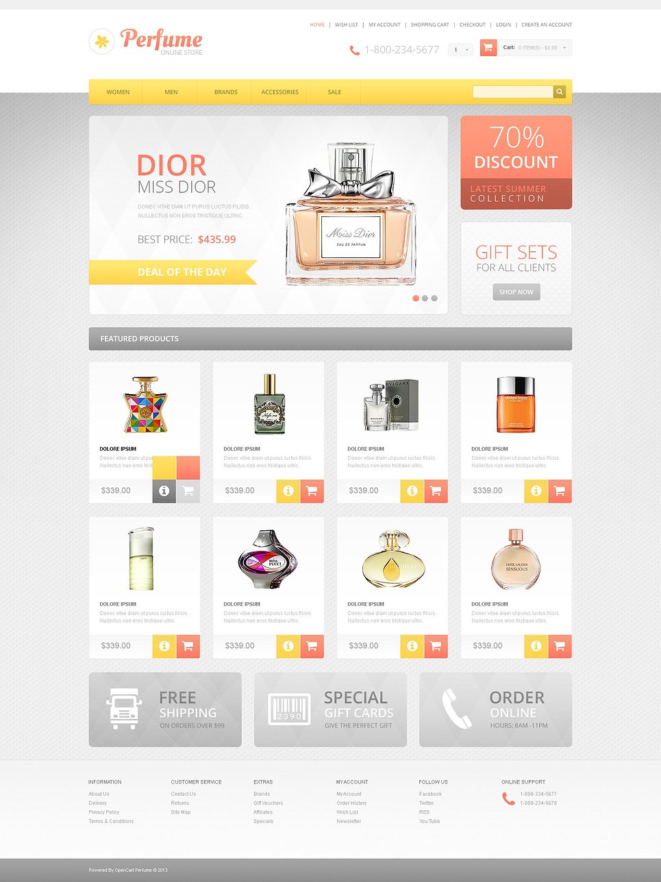 Responsive Perfumes Store OpenCart Template New Screenshots BIG