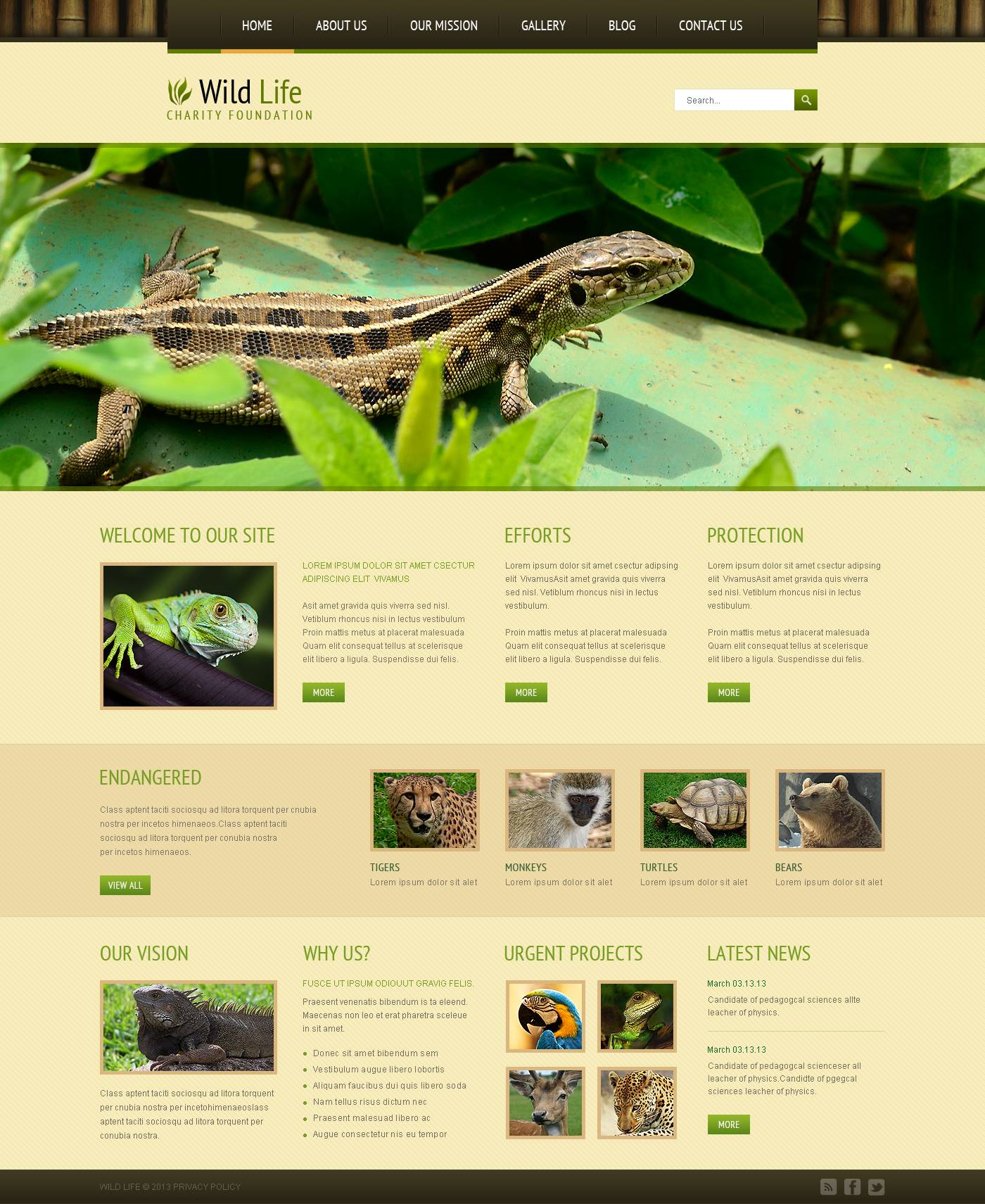 Reszponzív Vadvilág Joomla sablon 46373
