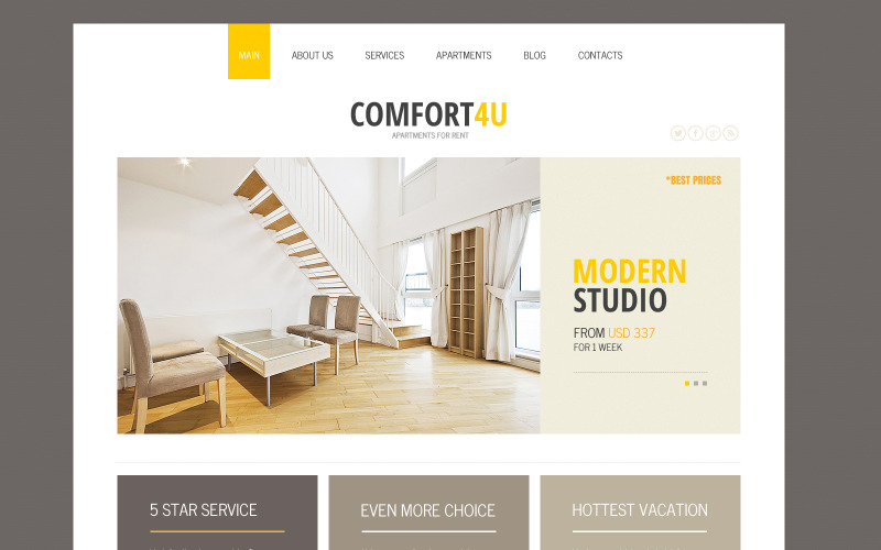 Square Real Estate Joomla Template