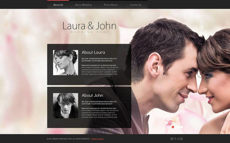 Wedding Album Premium Moto CMS HTML Template Big Screenshot Wedding Album Moto CMS HTML Template New Screenshots BIG