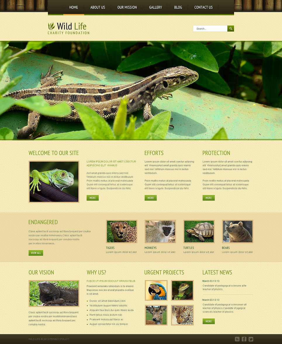 Wild Life Responsive Joomla Template New Screenshots BIG