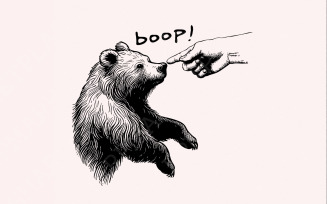 Boop Bear PNG, Grizzly Bear png, Spooky Bear, Mama Bear PNG, Bear Lover Gifts, Boop Skeleton Bear,