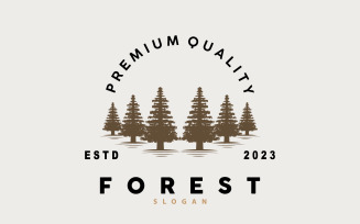 Forest Logo Vector Forest Wood Pine V1