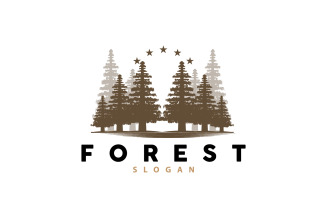 Forest Logo Vector Forest Wood Pine V2