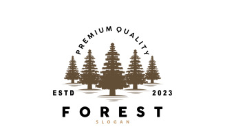 Forest Logo Vector Forest Wood Pine V4