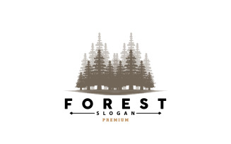 Forest Logo Vector Forest Wood Pine V5