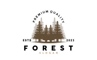 Forest Logo Vector Forest Wood Pine V6