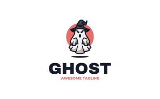 Ghost Simple Mascot Logo 1