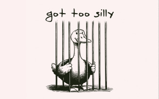 Got Too Silly PNG, Silly Goose png, Humor Digital Download, Funny Animal Designs, Trendy Goose Art,