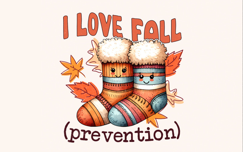 I Love Fall Prevention PNG, Retro Fall Nurse Png, Thanksgiving Nurse SLP OT Gift, Digital Download, Illustration