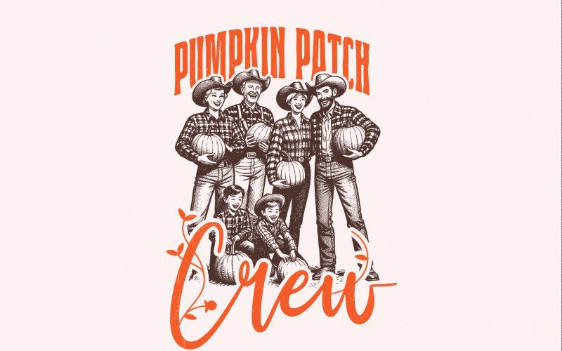 Pumpkin Patch Crew PNG, Cute Halloween Shirt, Fall Shirt PNG, Pumpkin Picking png, Fall png, Illustration