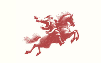 Santa Riding Horse PNG Digital Download, Western Christmas Design, Cowboy Christmas Sublimation,