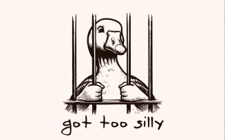 Silly Goose PNG, Goose png, Got Too Silly Humor Download, Funny Animal Designs, Trendy Goose Art,