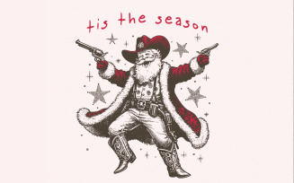 Tis The Season Png, Christmas Png, Santa Claus Png, Merry Christmas Png, Watercolor Christmas
