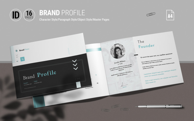 Brand Profile Design Template - (InDesign) Magazine Template