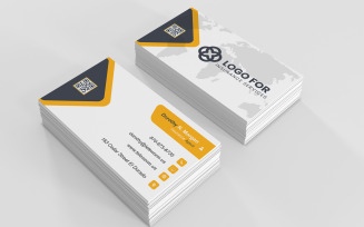 Dark Corporate Business Card PSD – Bold Double-Sided Layout for Executives & Agencies