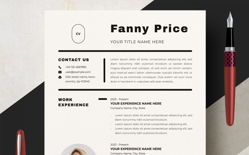 Feminine Professional Resume Resume Template